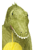 Crocodile Costume Adult Green Furry Jumpsuit with Hood