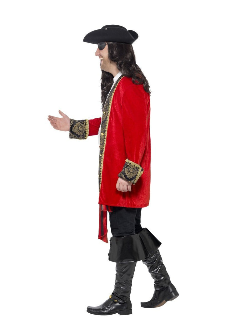 Curves Pirate Captain Costume Adult Extra Large Red Velour