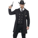 Curves Sheriff Costume Adult Cowboy Lawman Black 1 sm-26530L MAD Fancy Dress