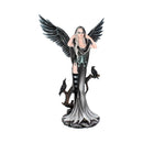 Sorrel Large Dark Angel Fairy and Raven Figurine Sorrel 62.5cm