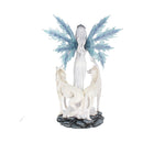 Aura Large Ice Fairy with Two Winter Wolf Companions Figurine 60.5cm 2