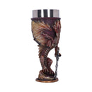 Flame Blade Red Fire Dragon Goblet Glass 17.8cm 3
