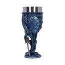 Sea Blade Blue Water Dragon Goblet Glass 17.8cm by Ruth Thompson 2