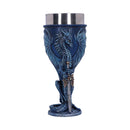 Ruth Thompson Sea Blade Blue Water Dragon Goblet Glass by 17.8cm