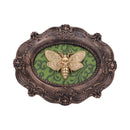 Moth Macabre Baroque Framed Deaths Head Wall Plaque 22.3cm