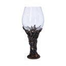 Bronze Forest Nectar Ancient Tree Spirit Green Man Goblet Wine Glass 23cm 2