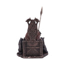 Bronze Odin All Father Wolves and Throne Figurine 22cm 3