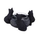 Familiar Trio Cat Tea Light Holder 10cm 3