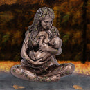 Earth Mother and Baby Bronze Figurine 11cm 6