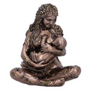 Earth Mother and Baby Bronze Figurine 11cm
