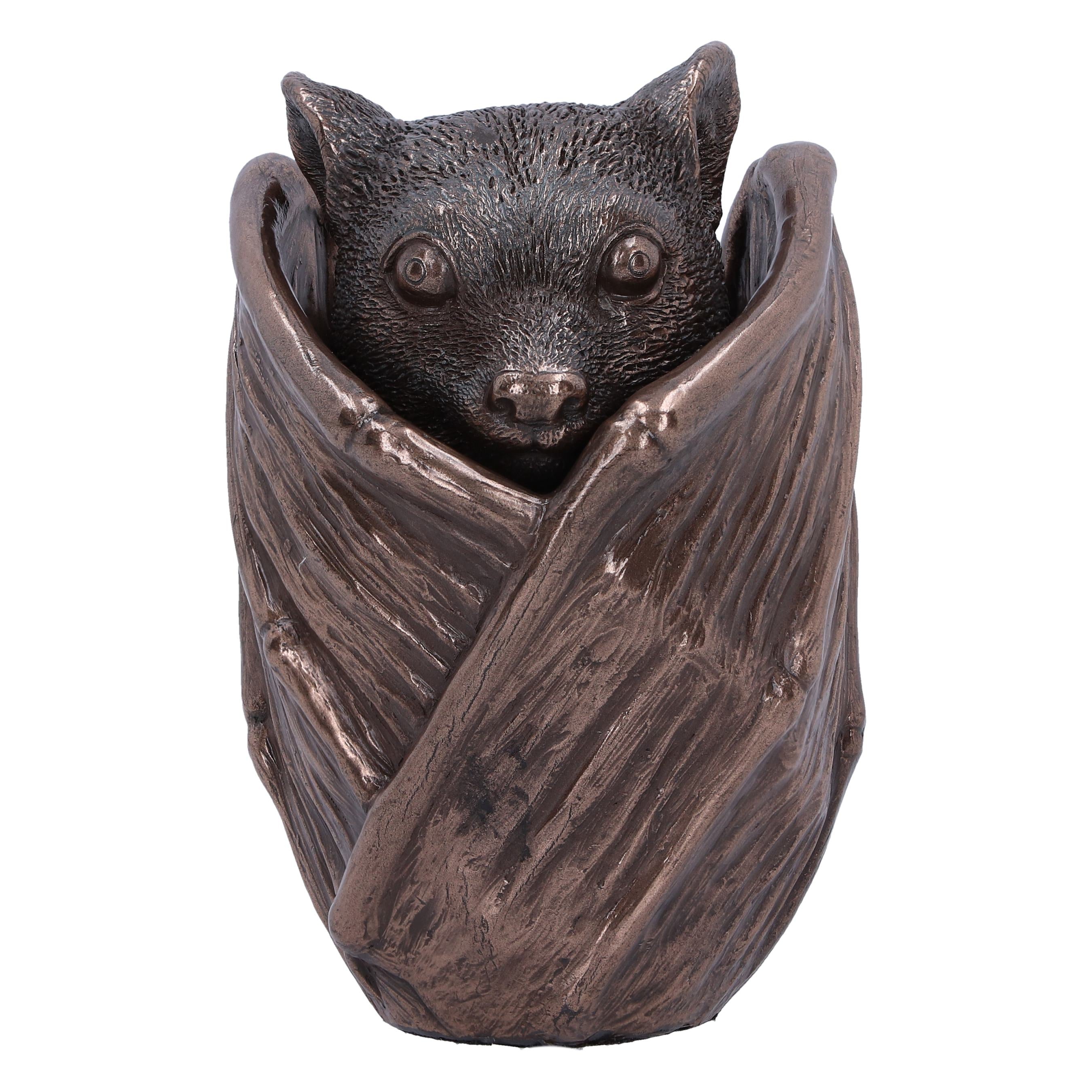 Snuggled Bat Bronze Bat Snuggle Box 8.5cm Polyresin Statue