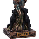 Hecate Moon Goddess Mini Figurine in Bronze 9cm 6