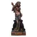 Hecate Moon Goddess Mini Figurine in Bronze 9cm