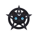 Feline Worship Cat Pentagram Wall Plaque 25.5cm