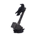 Raven on Hammer of the Gods 23cm Mjolnir Statue 4