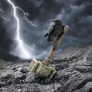 Raven on Hammer of the Gods 23cm Mjolnir Statue 7
