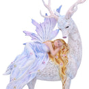 Evelyn Fairy and Stag Figurine 32.5cm Resin Statue 5
