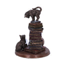 Feline Scholars Bronze Cat Ornament 18cm 3