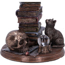 Feline Scholars Bronze Cat Ornament 18cm 6