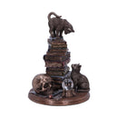 Feline Scholars Bronze Cat Ornament 18cm