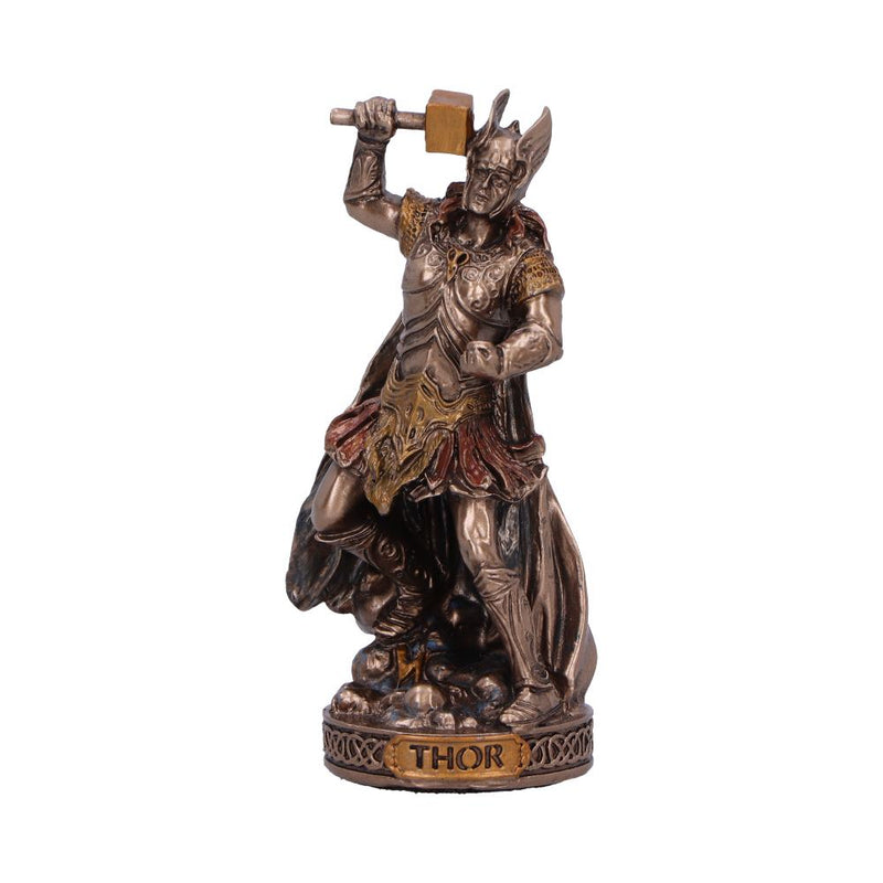 Thor God of Thunder and Lightning Mini Bronze Figurine