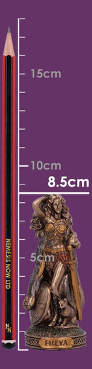 Freya Goddess of Love and Fertility Mini Bronze Figurine 8.5cm 8