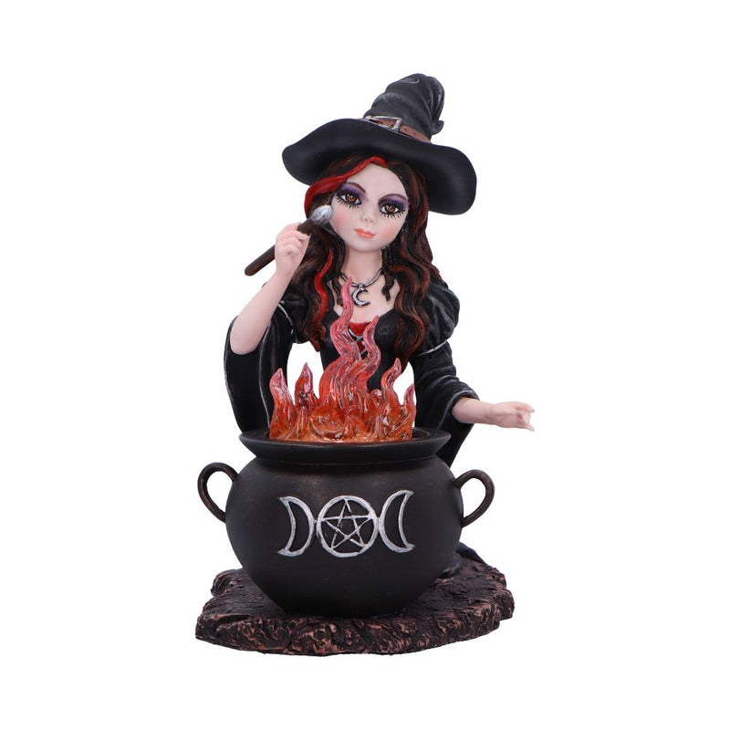Althea Witch figurine with Flame Cauldron 16cm