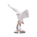 Snowfall Majestic Owl In Winter Scene 18cm 2