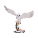 Snowfall Majestic Owl In Winter Scene 18cm