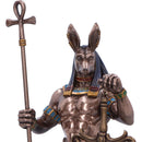 Bronzed Anubis Figurine a Guardian of the Tombs Symbol Justice 26.5cm 5