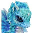 Blue Poppy Flower Dragon Figurine 11cm 5