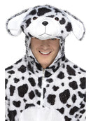 Dalmatian Costume Adult White Black Jumpsuit