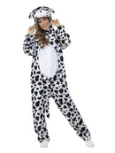 Dalmatian Costume Adult White Black Jumpsuit