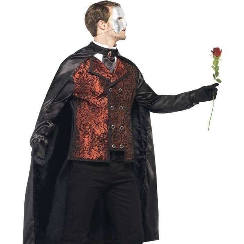 Dark Opera Masquerade Costume Adult Black Red_3 
