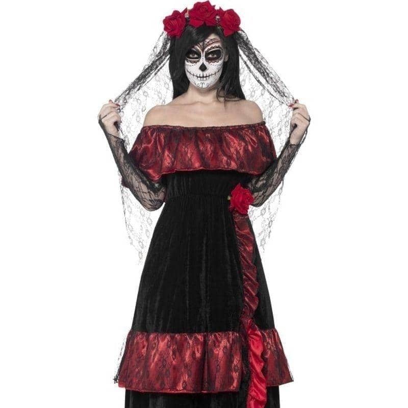 Day Of The Dead Bride Costume Adult Red Black_1 sm-43739X2