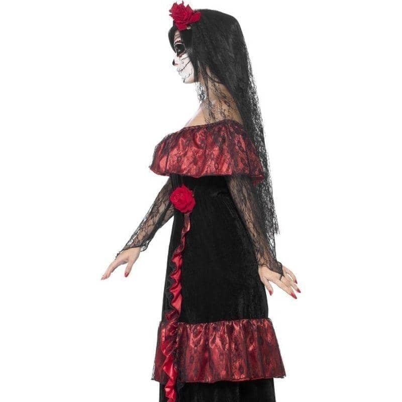 Day Of The Dead Bride Costume Adult Red Black_3 sm-43739X1