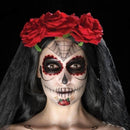 Day Of The Dead Face Tattoo Transfers Kit Aqua Adult Red Black_1 sm-41570
