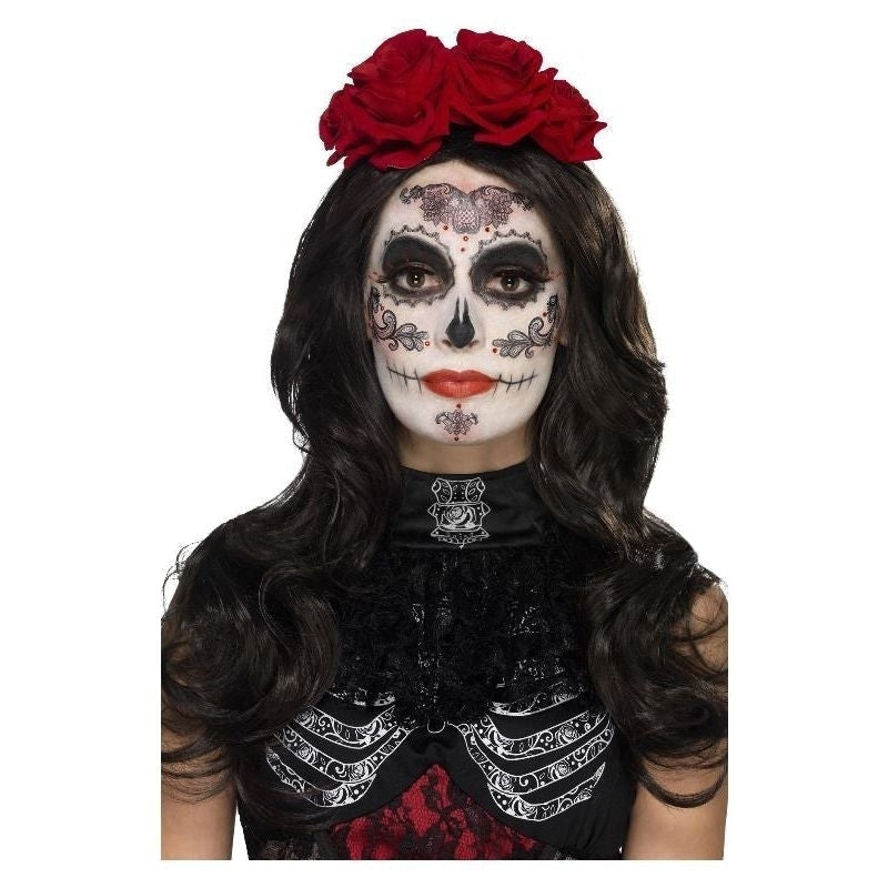 Day Of The Dead Glamour Make Up Kit Aqua With Adult Black_2 