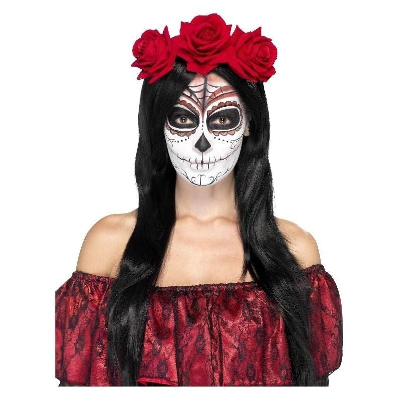 Day Of The Dead Headband Adult Red_2 