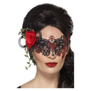 Day Of The Dead Metal Filigree Eyemask Adult Black_2 