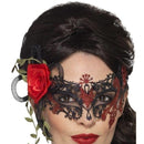Day Of The Dead Metal Filigree Eyemask Adult Black_1 sm-44957