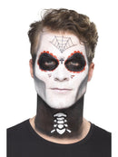 Day Of The Dead Senor Bones Make Up Kit Grease Transfers Face Paint Crayon Tash Applicators 8