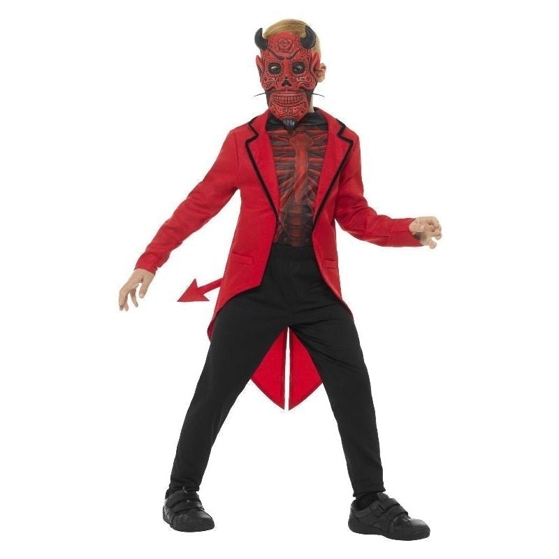 Deluxe Day Of The Dead Devil Boy Costume Kids Red_2 sm-45122m