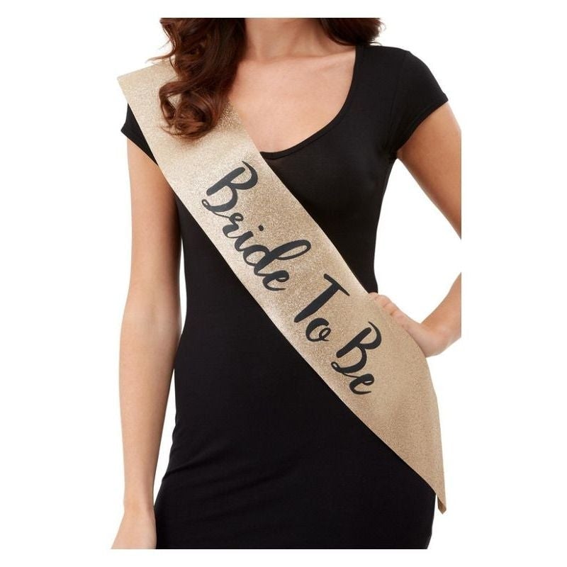 Deluxe Glitter Bride To Be Sash Gold & Black_1 sm-52193