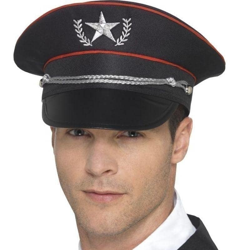 Deluxe Military Hat Adult Black_1 sm-48042