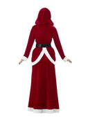 Deluxe Ms Claus Costume Adult Red Hooded Dress Belt