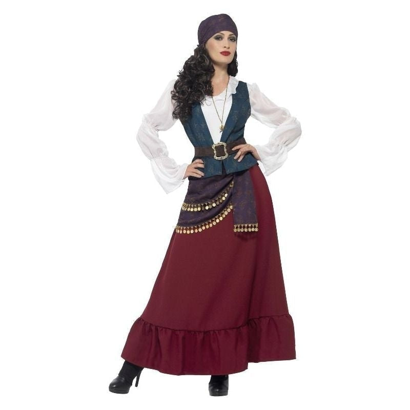 Deluxe Pirate Buccaneer Beauty Costume Adult Purple_3 sm-45534X1
