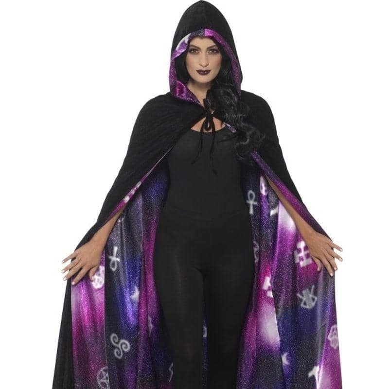 Deluxe Reversible Galaxy Ouija Cape Adult Black Purple_1 sm-45118