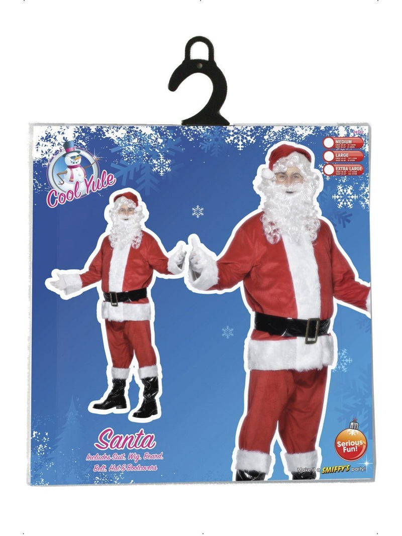 Deluxe Santa Costume Mens with Beard