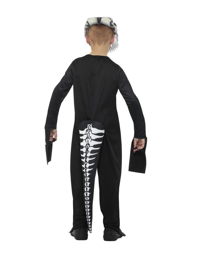 Deluxe T Rex Skeleton Costume Kids Black Bodysuit